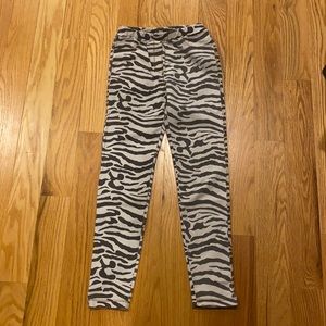 Cute zebra print jeans !!